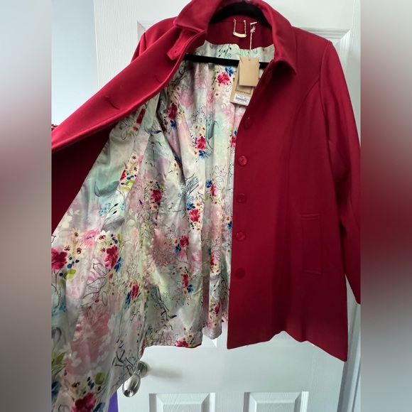 NWT Red lined fall coat. - Picture 2 of 2